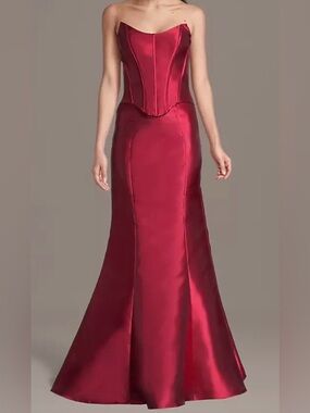 Two-Piece Strapless Mikado Mermaid Dress